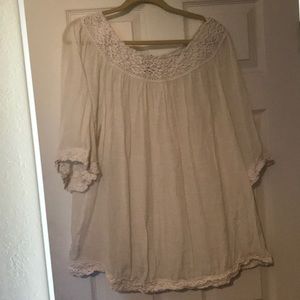 Crochet accented top